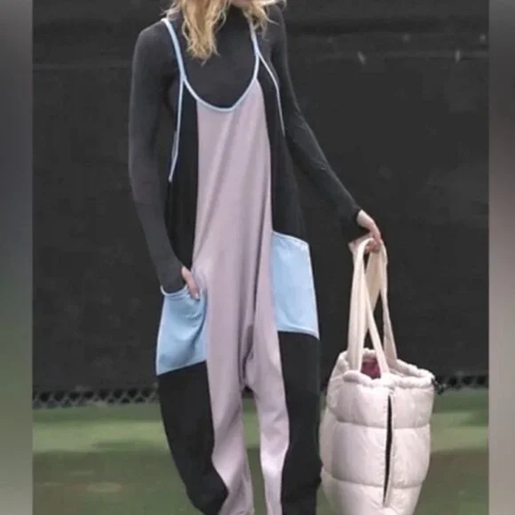 new FREE PEOPLE hot shot colorblock onesie jumpsuit - Picture 3 of 3